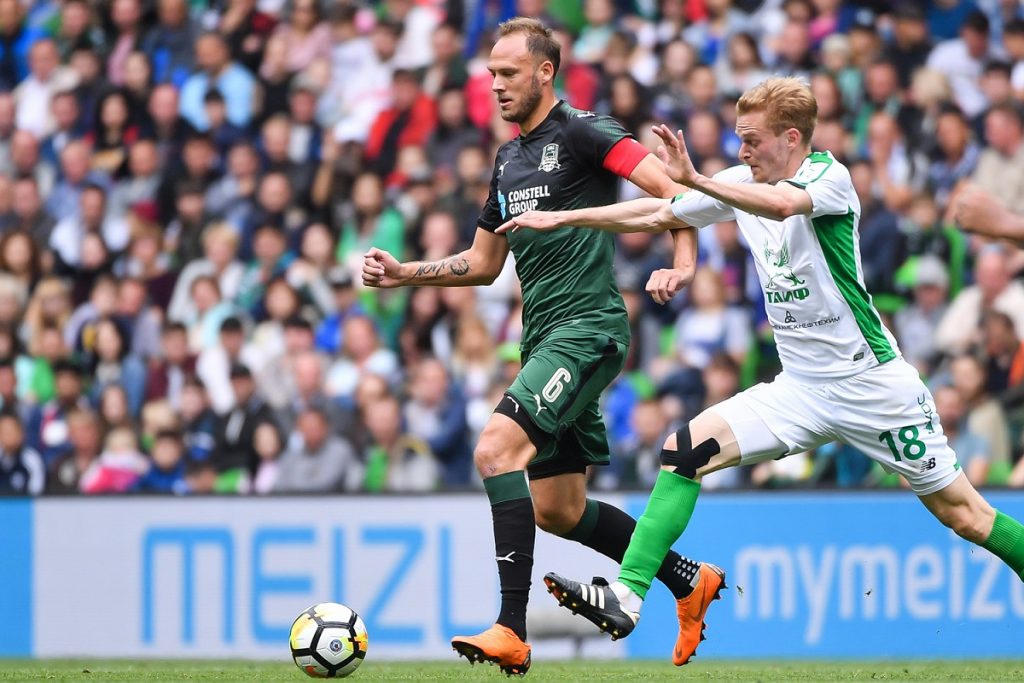 Andreas Granqvist (à esq.) é capitão da Suécia (Foto: Divukgação/Krasnodar)