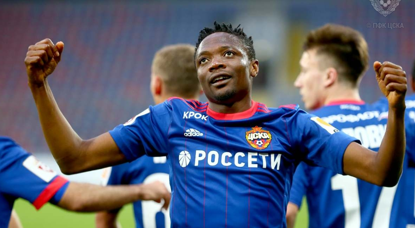 Musa comemora um de seus gols pelo CSKA natemporada 2017/2018 (Foto: Divulgação/CSKA)